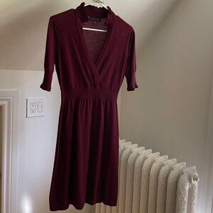 Banana Republic burgundy sweater dress